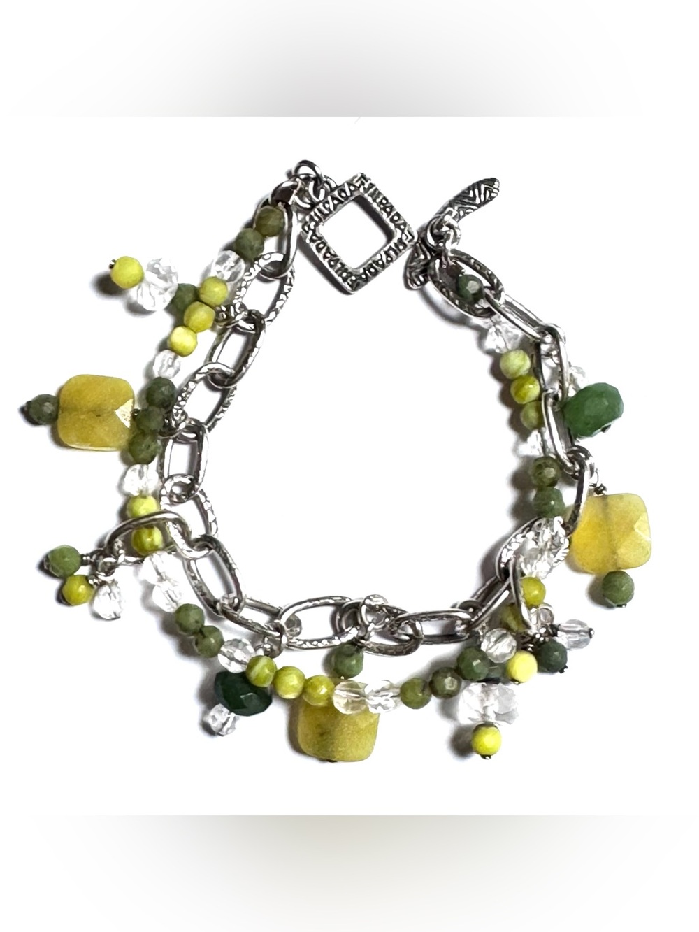 SILPADA Bracelet Green Jade Sterling Silver Chain Beaded B1248 NEW IN BOX